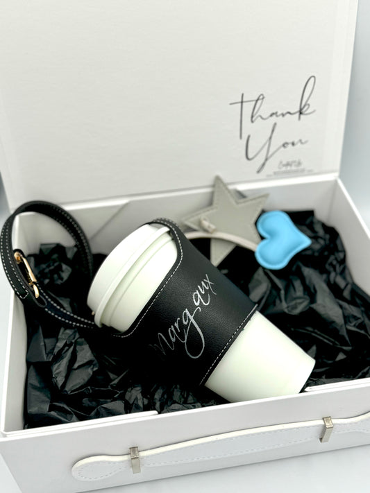 Personalized Coffee Cup Holder Gift Set