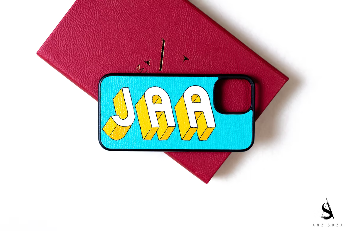 Hand-paint Customization on a Leather Phonecase