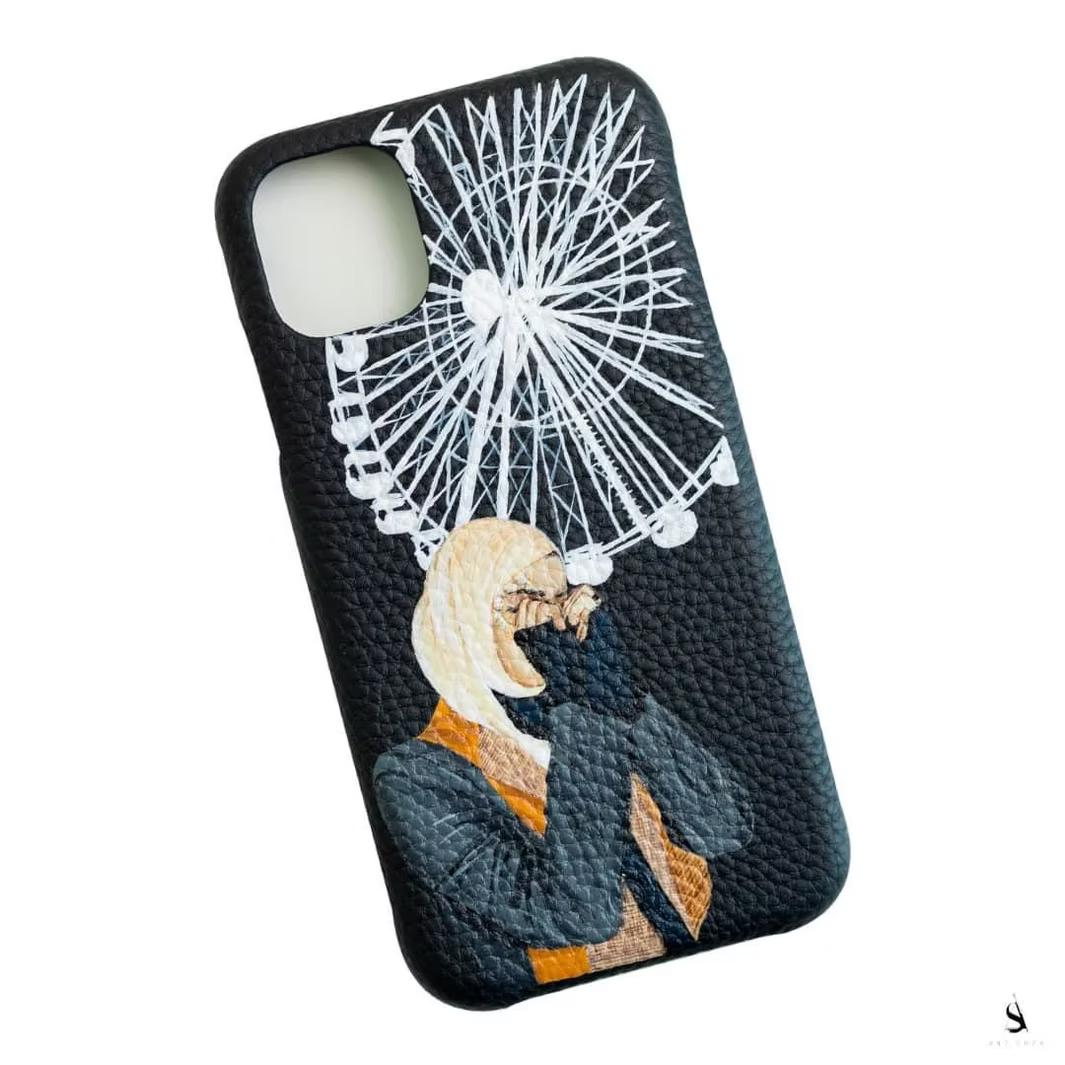 Hand-paint Customization on a Leather Phonecase