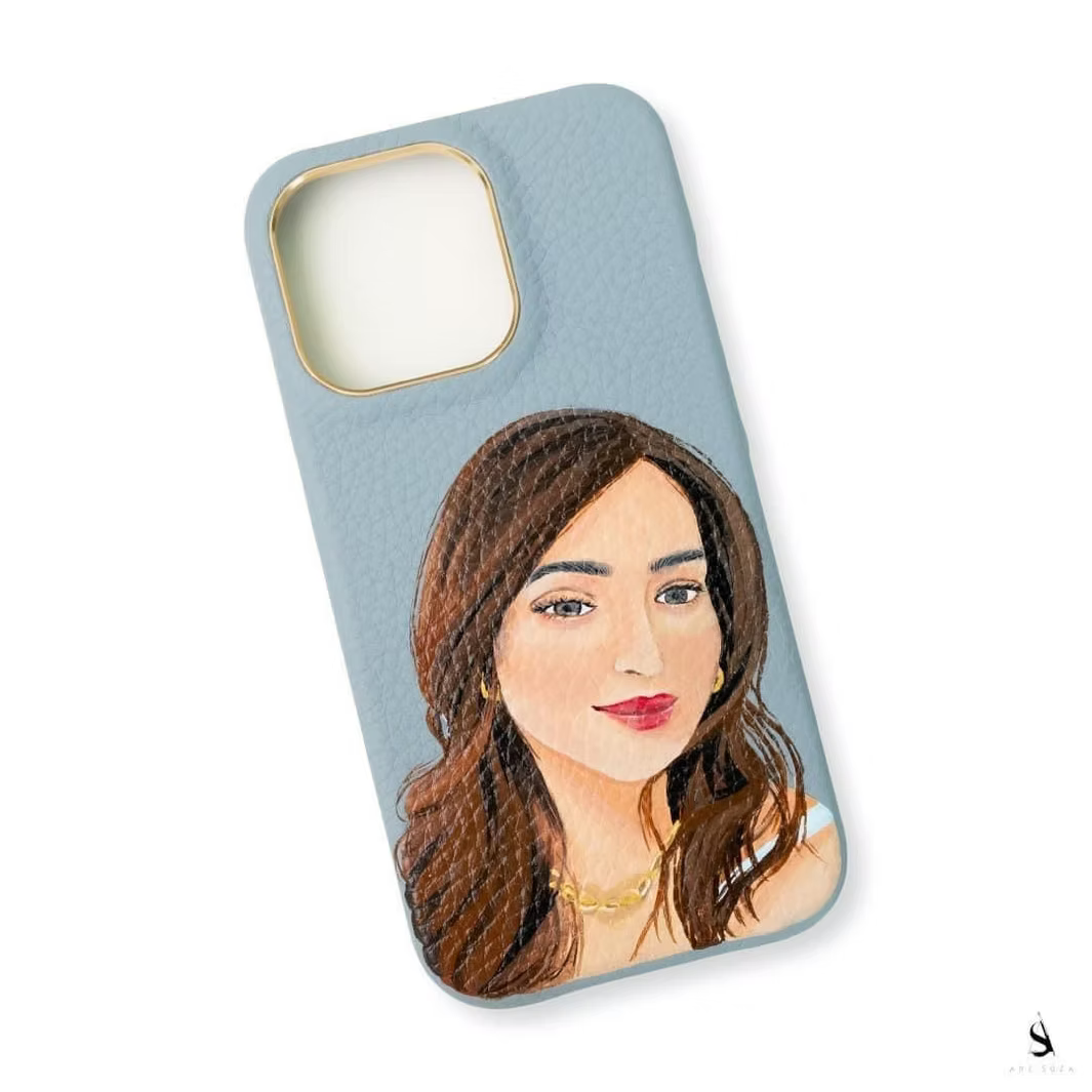 Hand-paint Customization on a Leather Phonecase