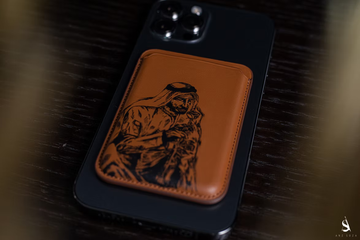 Hand-paint Customization on a Leather Phonecase