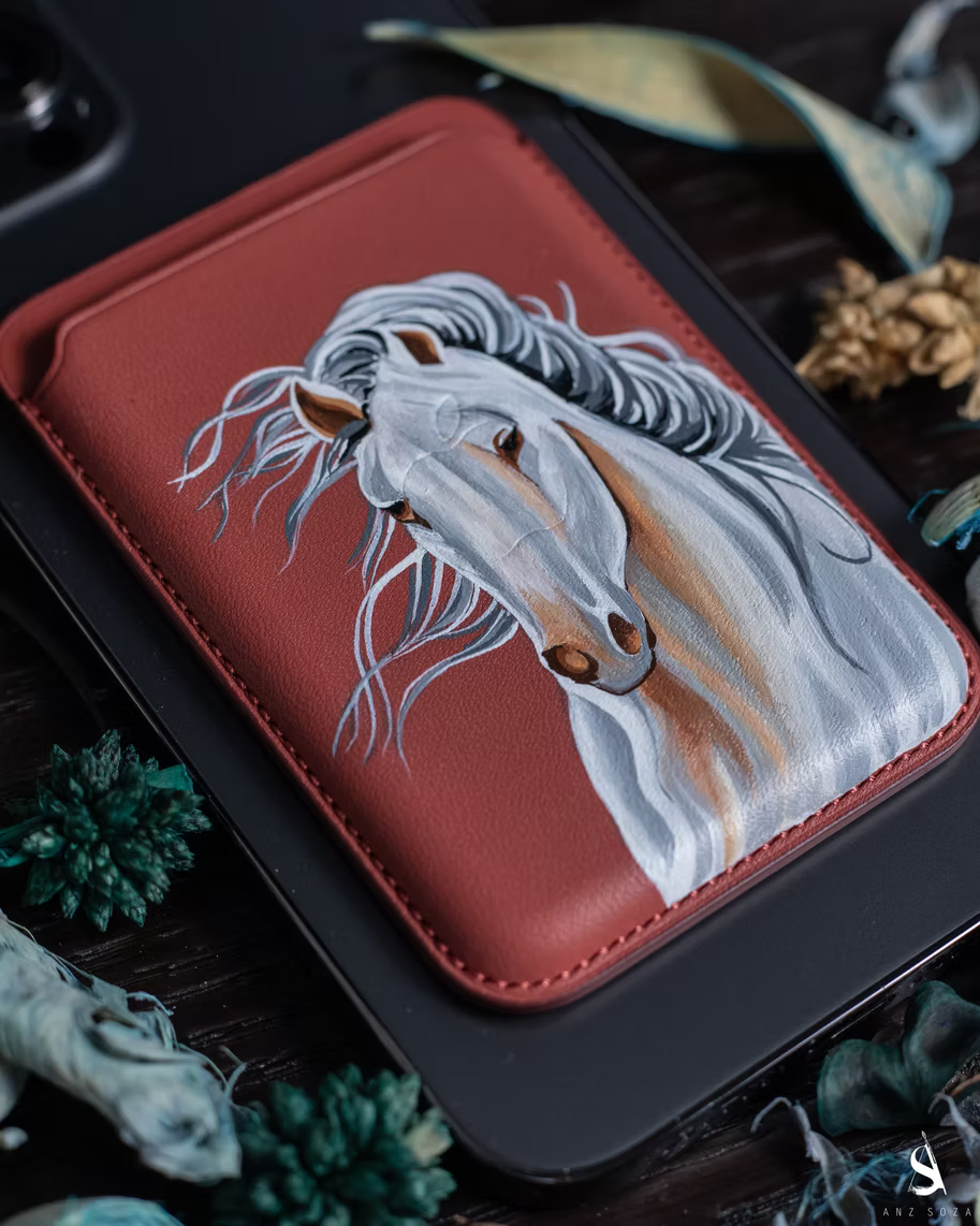 Hand-paint Customization on a Leather Phonecase
